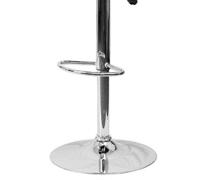 Bar Stool With Height Adjustable Metal Chrome Base