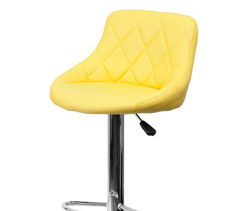 Bar Stool With Height Adjustable Metal Chrome Base