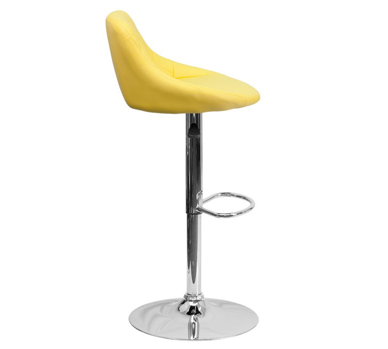 Bar Stool With Height Adjustable Metal Chrome Base