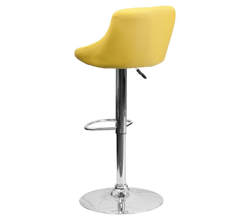 Bar Stool With Height Adjustable Metal Chrome Base