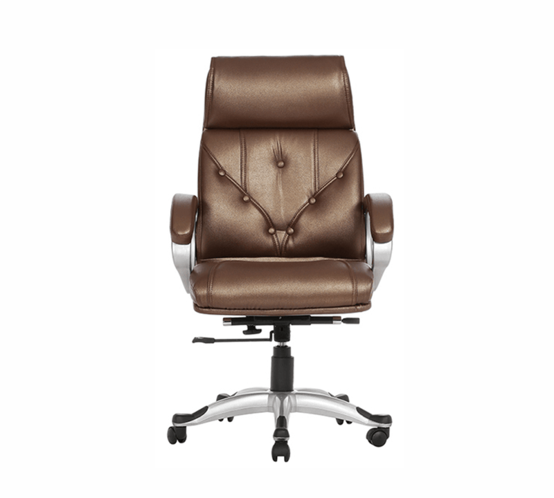 High Back Director Chair with Height Adjustable Aluminum Base