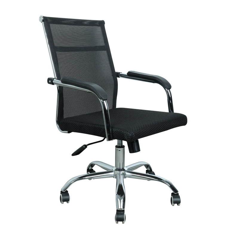 Office Executive Chair Medium Back Metal Chrome Base