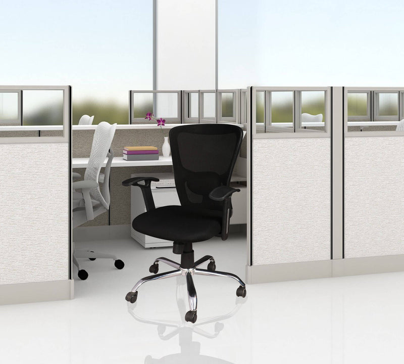 The Medium Back Office Executive Mesh Chair with Chrome Base