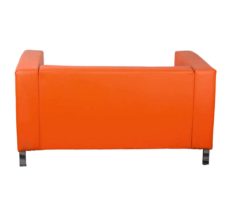 2 Seater Leather Sofa With Metal Legs