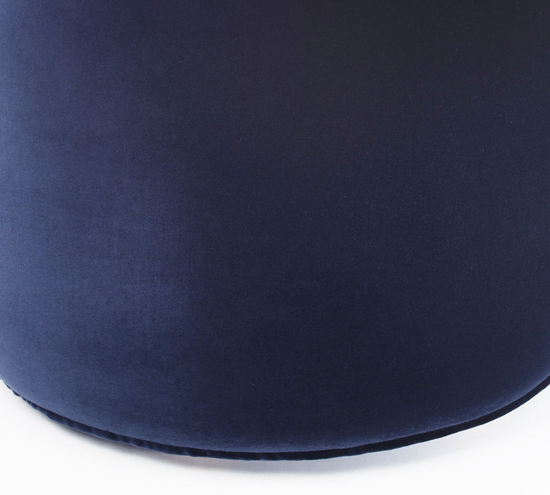 Fully Cushioned Wooden Frame Suede Finish Pouffe