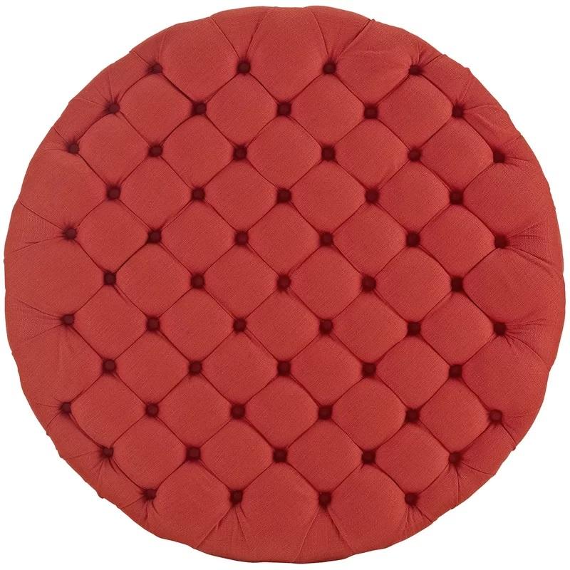 Fully Cushioned Suede Finish Ottoman