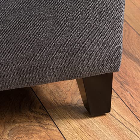Wooden Frame Fabric Wide Ottoman with Storage