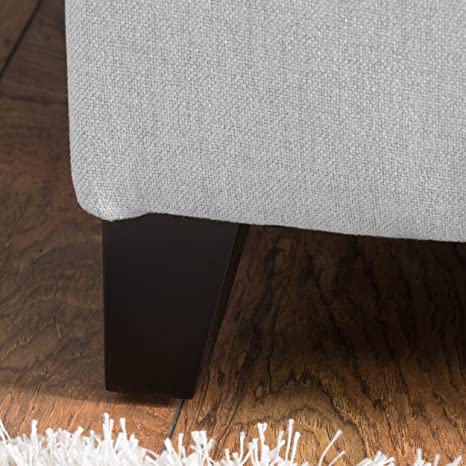 Wooden Frame Fabric Wide Ottoman with Storage
