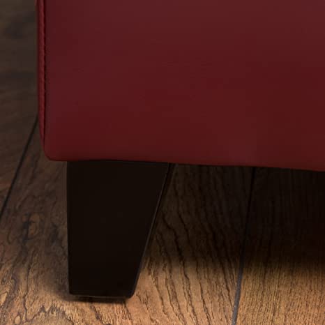 Wooden Frame Fabric Wide Ottoman with Storage