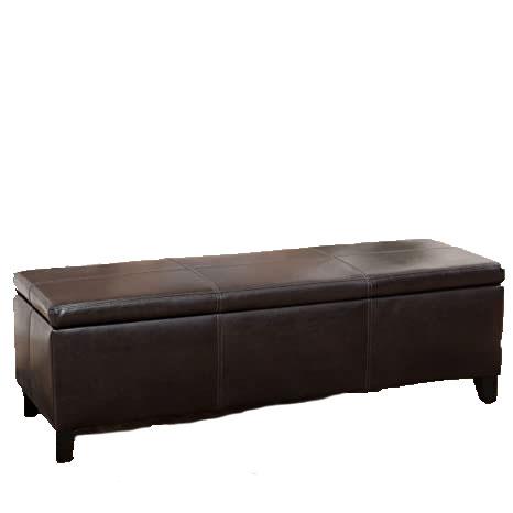 Fully Cushioned Fabric Ottoman with Storage