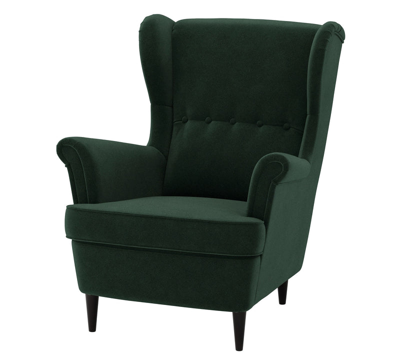 Cushioned Wooden Legs Lounge Chair