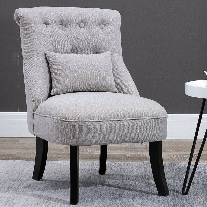 Modern Design Button Tufted With Cushion Accent Chair