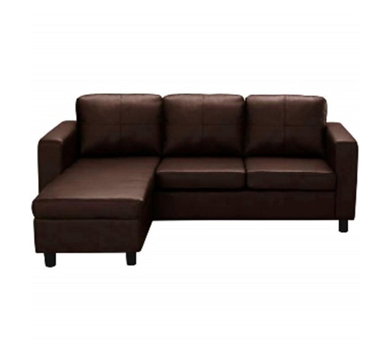 3 Seater Fabric Sofa Wooden Base with Chaise