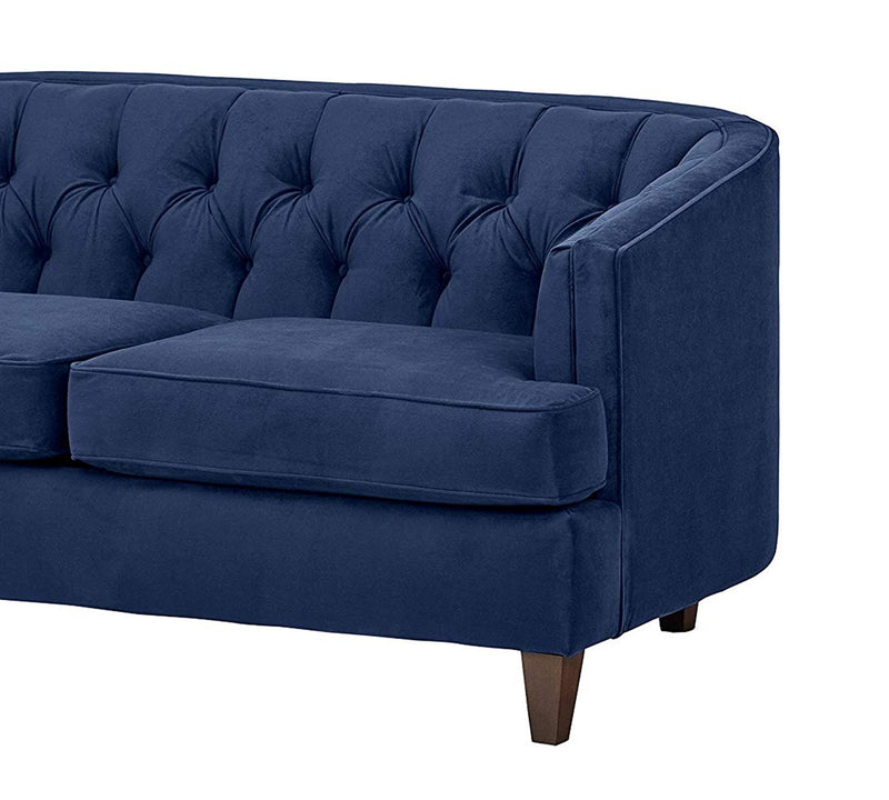 2 Seater Sofa with Wooden Legs Fully Cushioned Suede