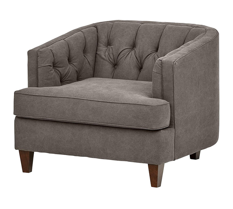 One Seater Chesterfield Sofa,  Armchair in Wooden Frame