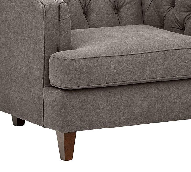 One Seater Chesterfield Sofa,  Armchair in Wooden Frame