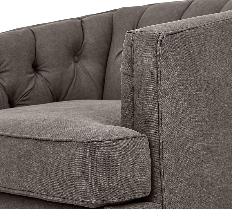 One Seater Chesterfield Sofa,  Armchair in Wooden Frame