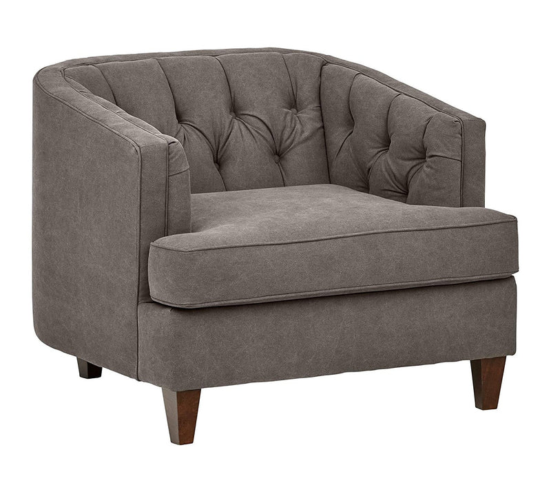 One Seater Chesterfield Sofa,  Armchair in Wooden Frame