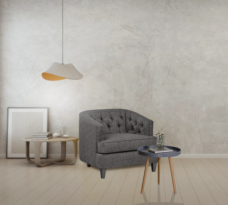 One Seater Chaise in Wooden Frame Base