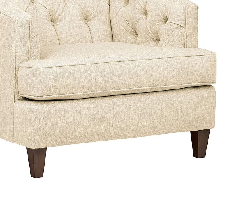 One Seater Chesterfield Sofa,  Armchair in Wooden Frame