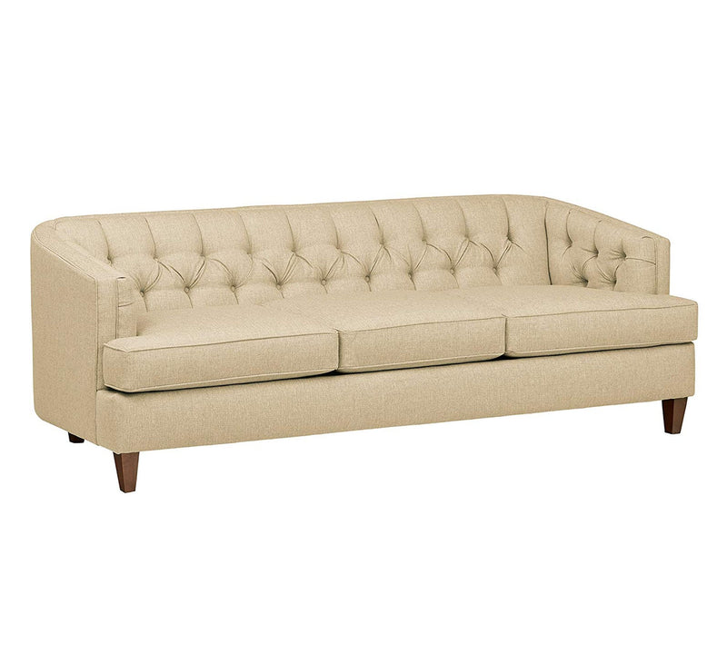 3 Seater Sofa with Wooden Base Fully Cushioned Suede