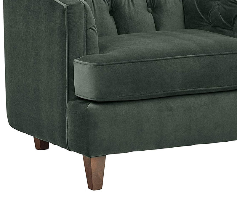 One Seater Chesterfield Sofa,  Armchair in Wooden Frame