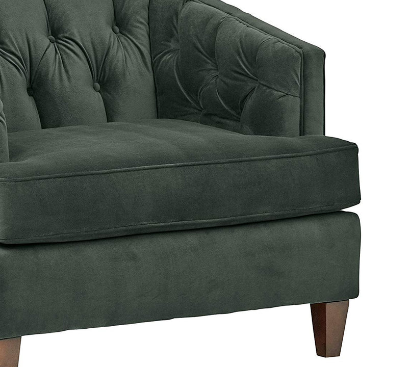 One Seater Chesterfield Sofa,  Armchair in Wooden Frame