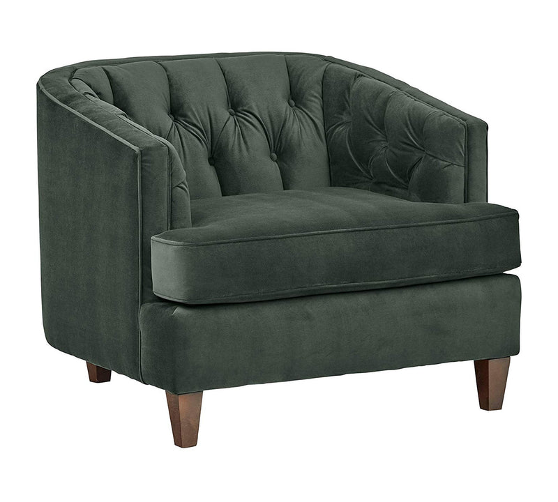 One Seater Chesterfield Sofa,  Armchair in Wooden Frame