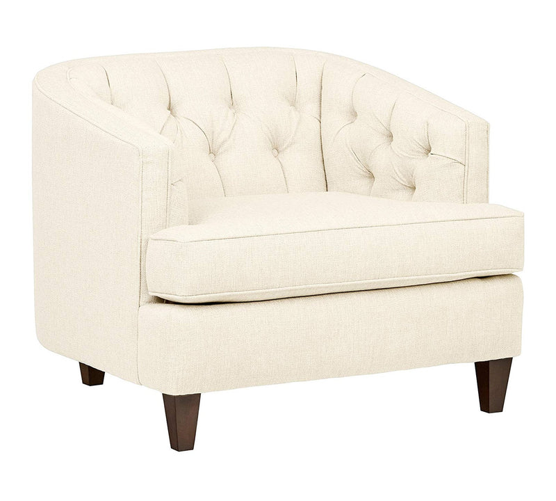 One Seater Chesterfield Sofa,  Armchair in Wooden Frame