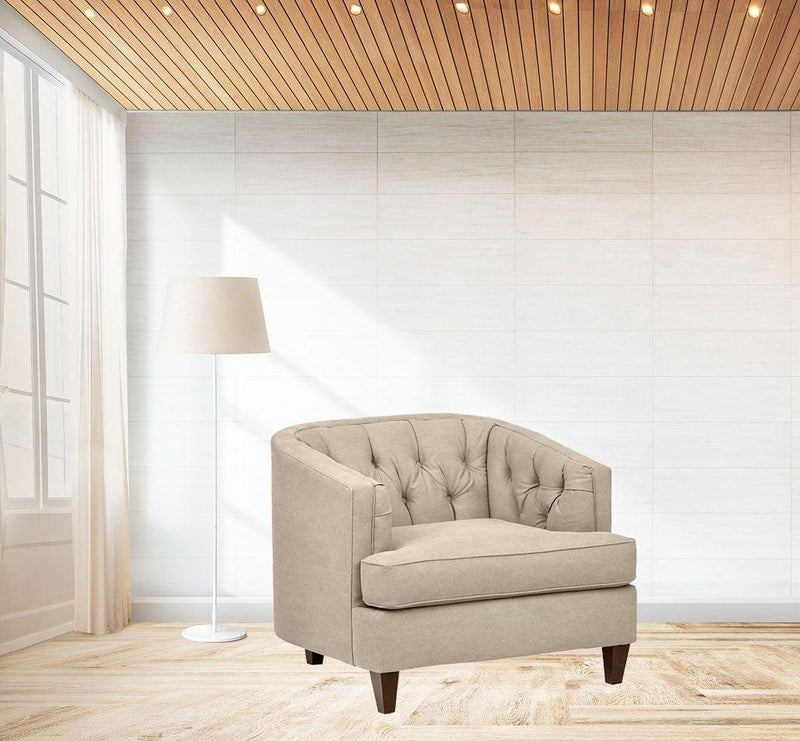 One Seater Chaise in Wooden Frame Base