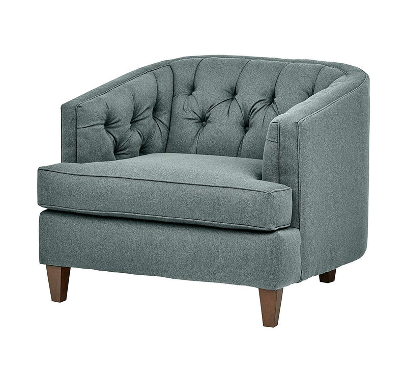 One Seater Chesterfield Sofa,  Armchair in Wooden Frame