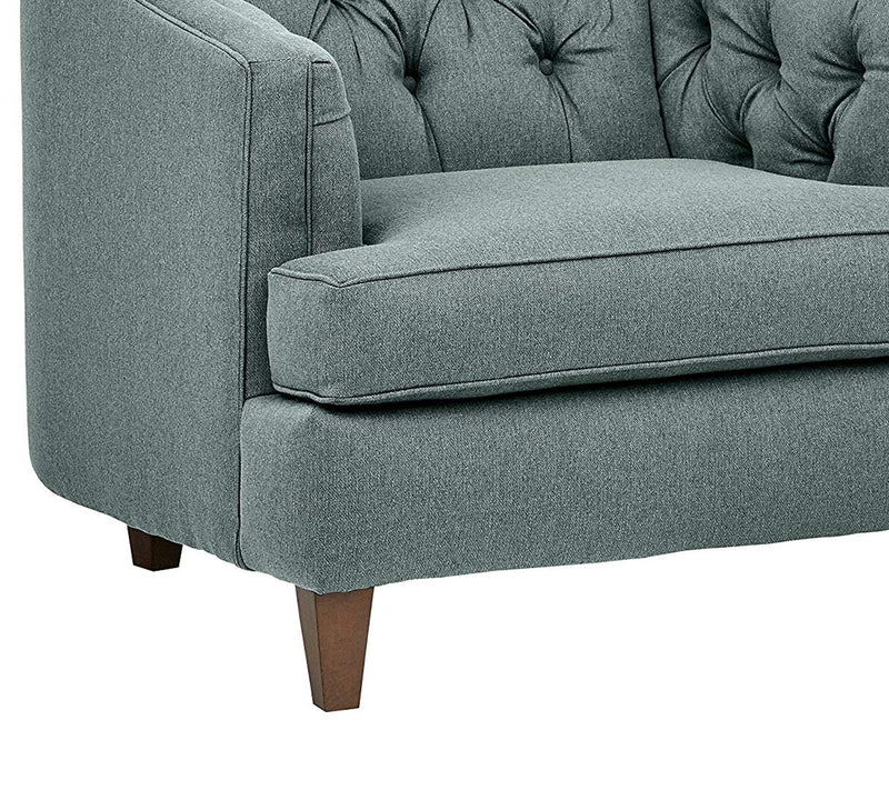 One Seater Chesterfield Sofa,  Armchair in Wooden Frame