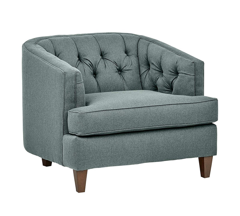 One Seater Chesterfield Sofa,  Armchair in Wooden Frame