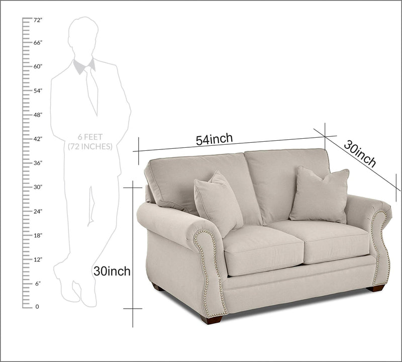 Wooden Base Leatherette Sofa