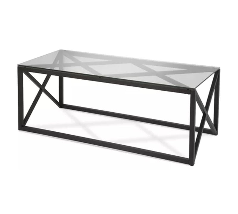 The Metal Frame Base Glass Center Table