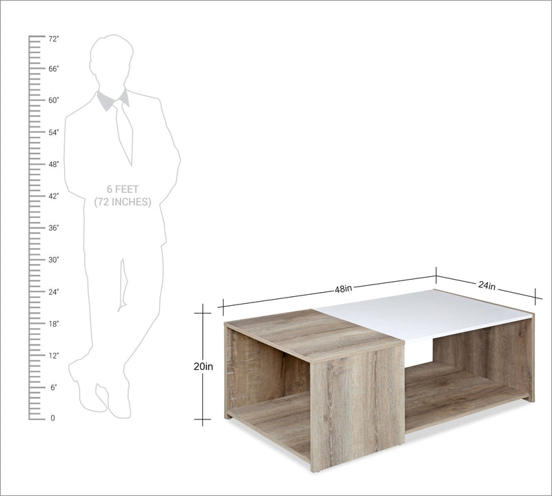 The Particle Board Wooden Center Table