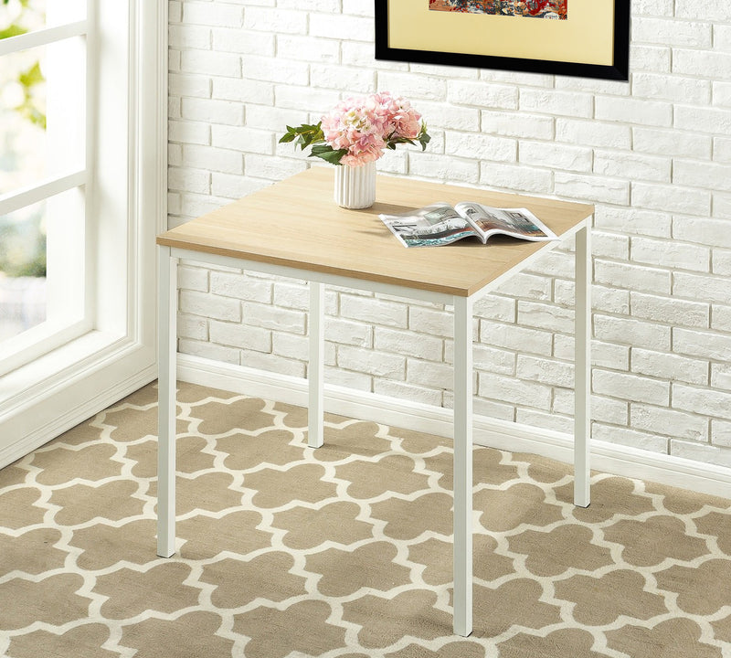 Wooden Side Table With Metal Legs Base Particle Board