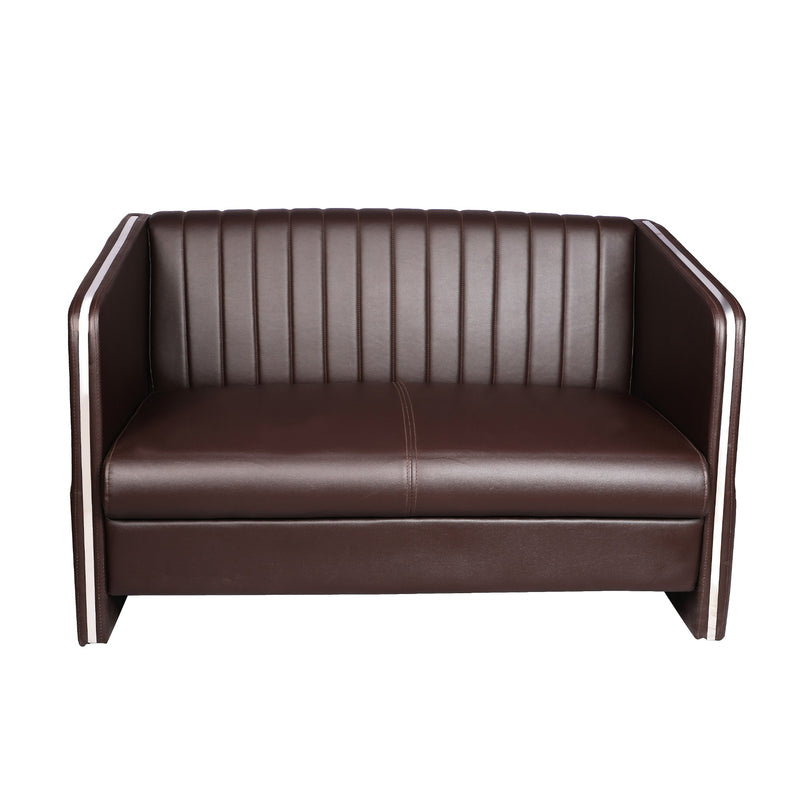 Two Seater Leatherette Sofa with Wooden Frame Classic