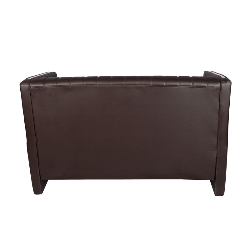 Two Seater Leatherette Sofa with Wooden Frame Classic