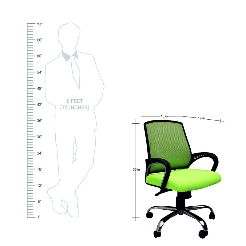 Medium Back Office Chair with Chrome Base