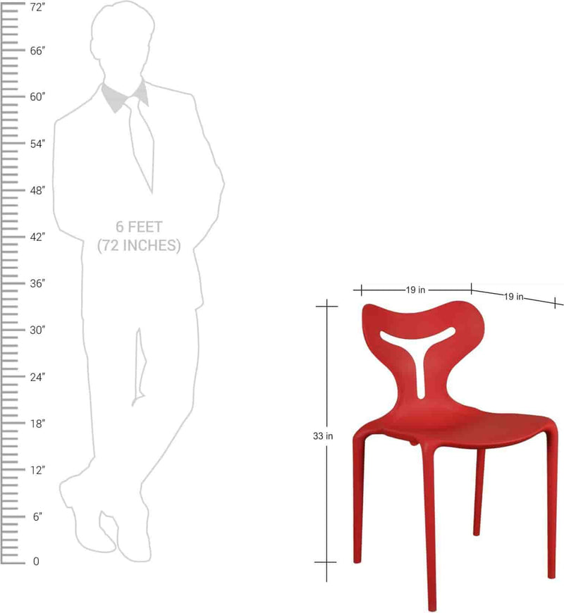 Outdoor Chair With Crystal PP Designer Robo - Red