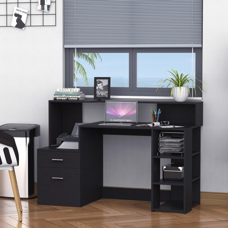 Wooden Computer Table with Laminated Board Top