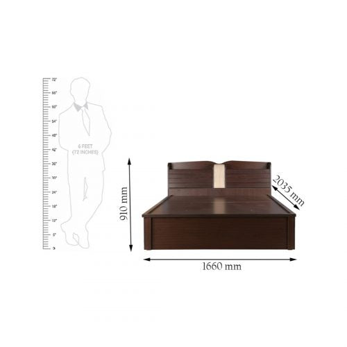 Queen Size Bed with Half Openable Storage & Half Hydraulic Storage