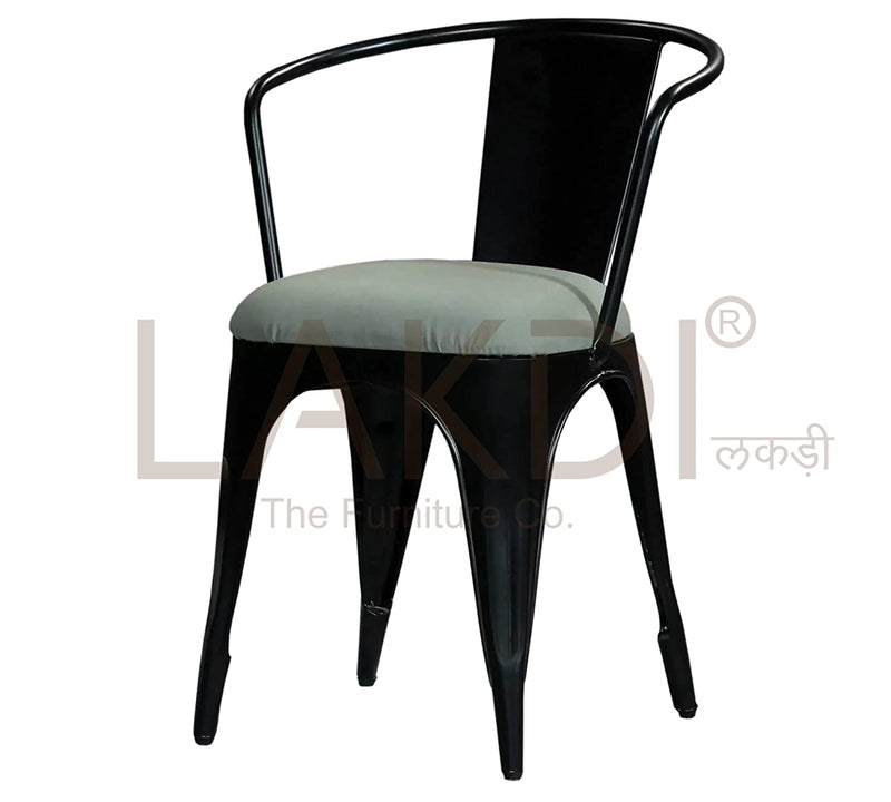 Cafe Chair With Metal Frame Legs Base