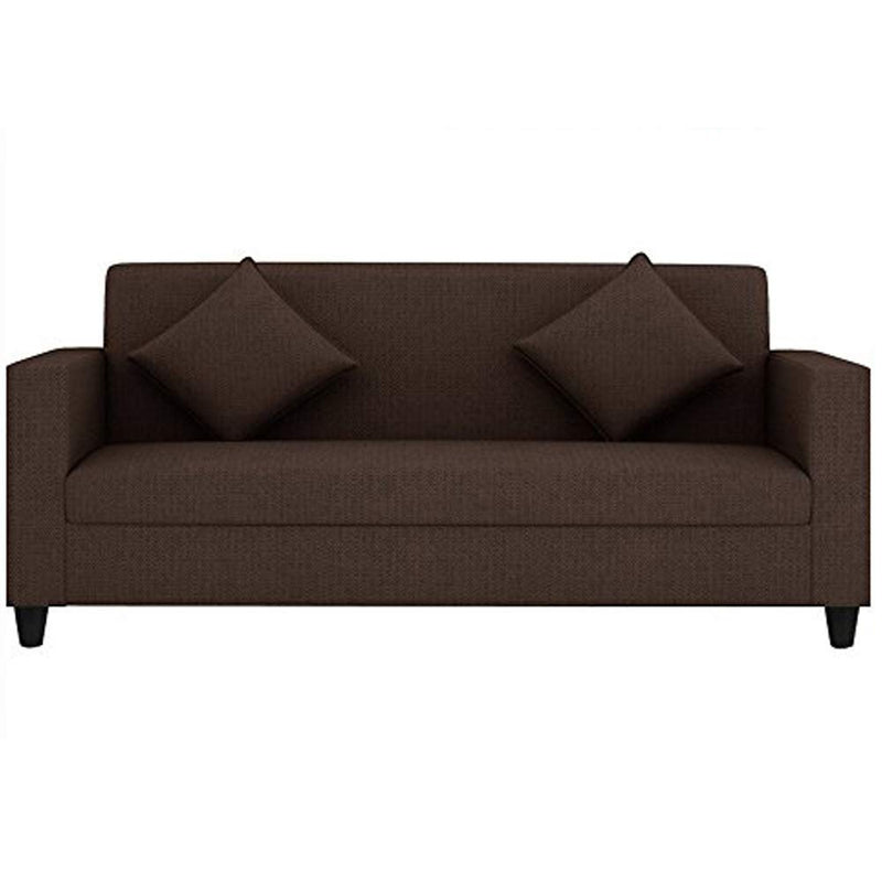 Three Seater Fabric Sofa With Solid Wooden Frame