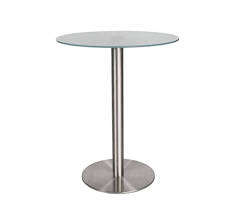 The Metal Chrome Base Center Table with Glass Top