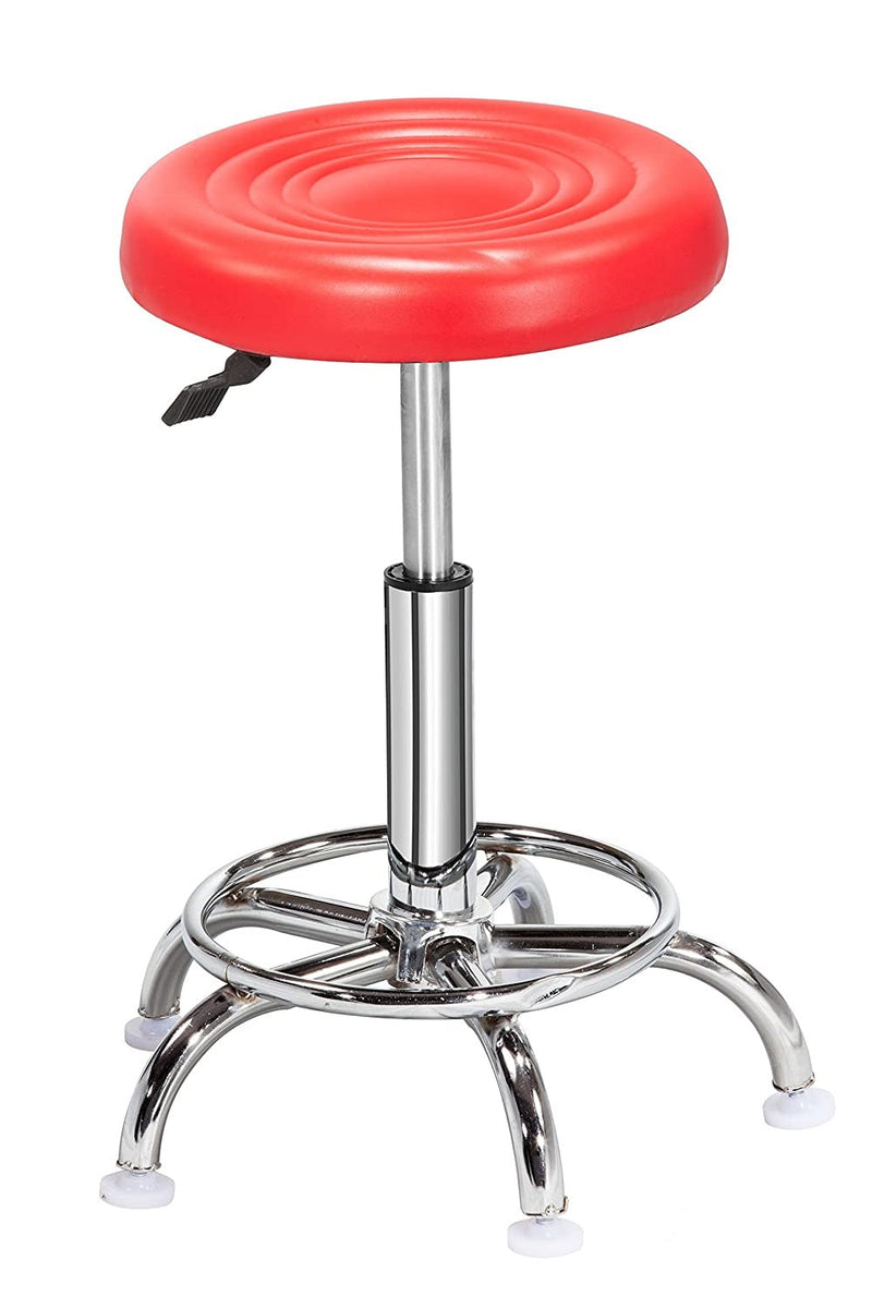 Doctor Stool Chrome Base in Red