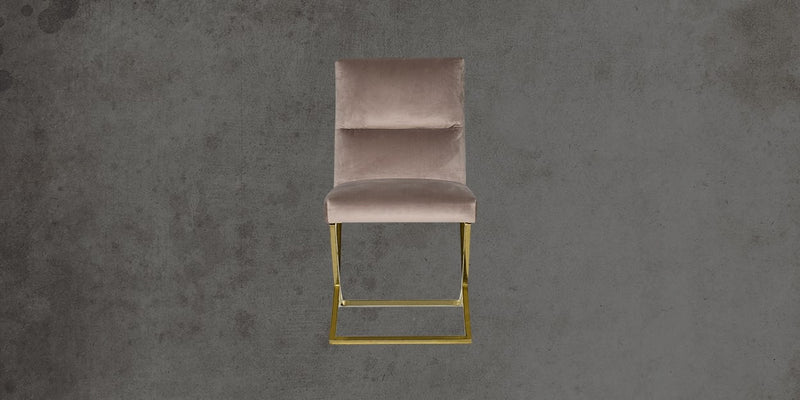 Upholstered Dining Chair with Steel Frame Base