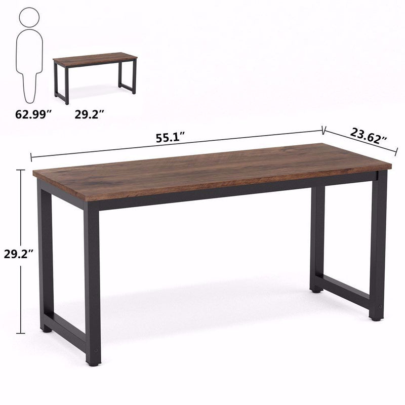 Wooden Top & Metal Base Study Table