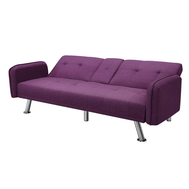 2 Seater Convertible Sofa Cum Bed with Metal Legs